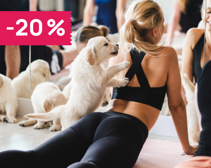 Puppy Yoga – relaksujące zajęcia jogi ze szczeniakami!